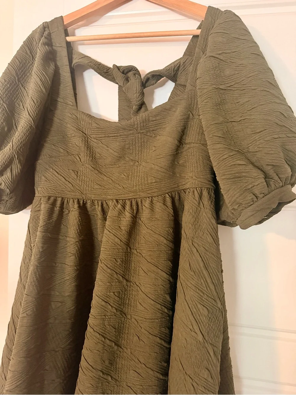 Free People “Violet Mini Dress” Olive Green Size Medium